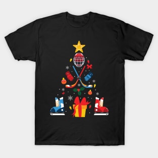 Ice Hockey Christmas Tree Ornament T-Shirt